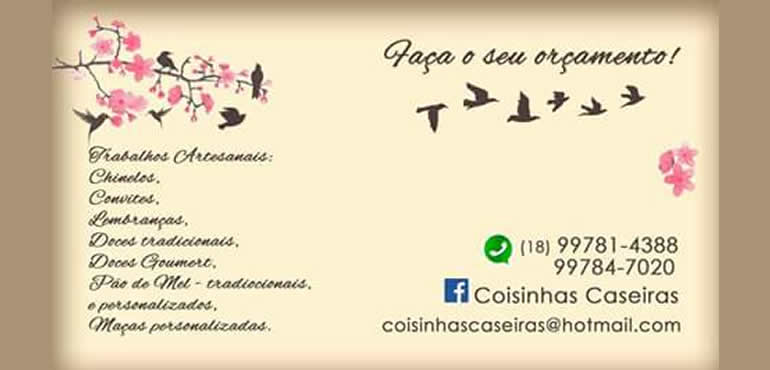 Coisinhas Caseiras Trabalhos Artesanais